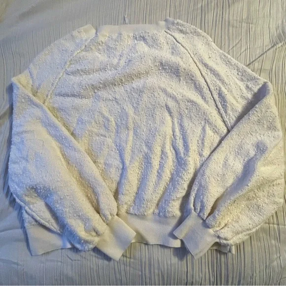 Free People Found My Friend Pullover cream off white long sleeve‎ size small - Picture 13 of 13